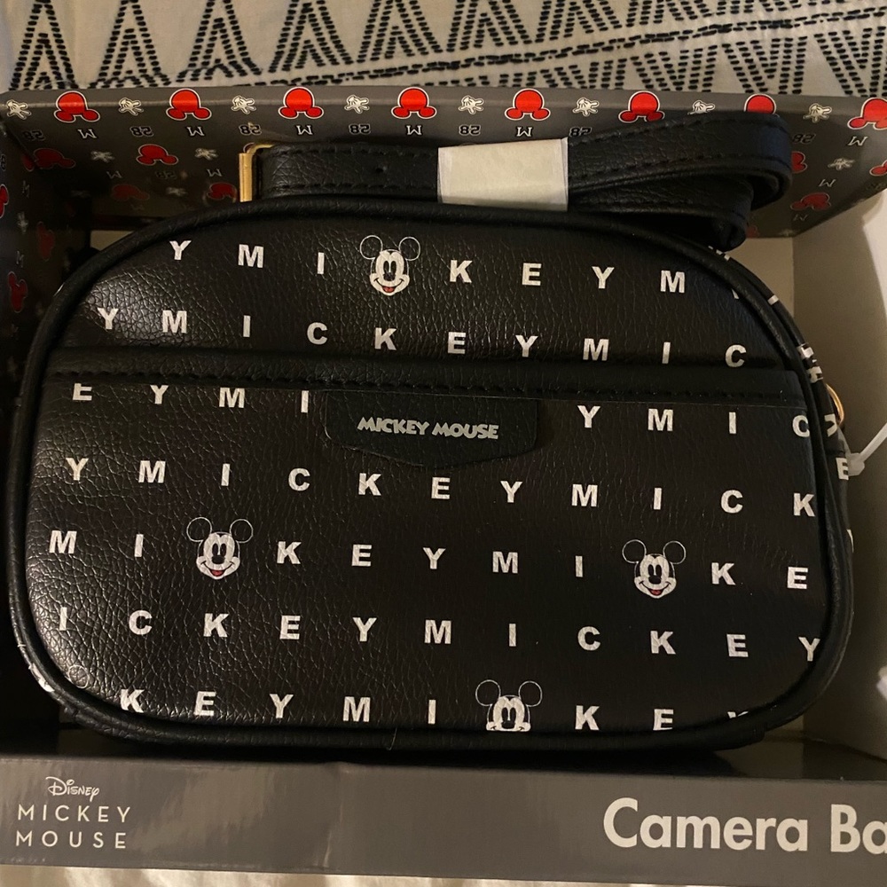 NWT Mickey Mouse Disney Camera bag and Dangle